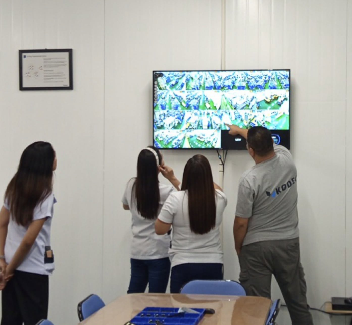 CCTV surveillance camera installed for an integrated facility monitoring system