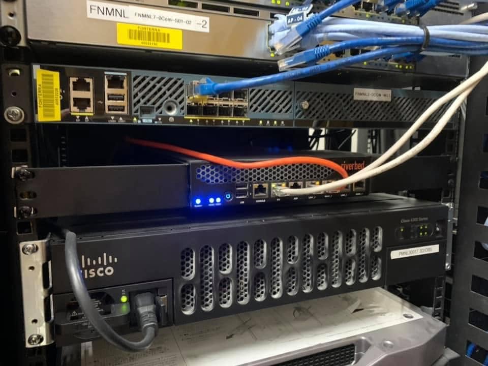 Structured network cabinet cabling completed during an enterprise network upgrade